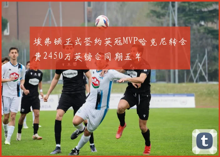 埃弗顿正式签约英冠MVP哈克尼转会费2450万英镑合同期五年