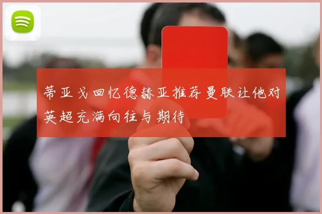 蒂亚戈回忆德赫亚推荐曼联让他对英超充满向往与期待